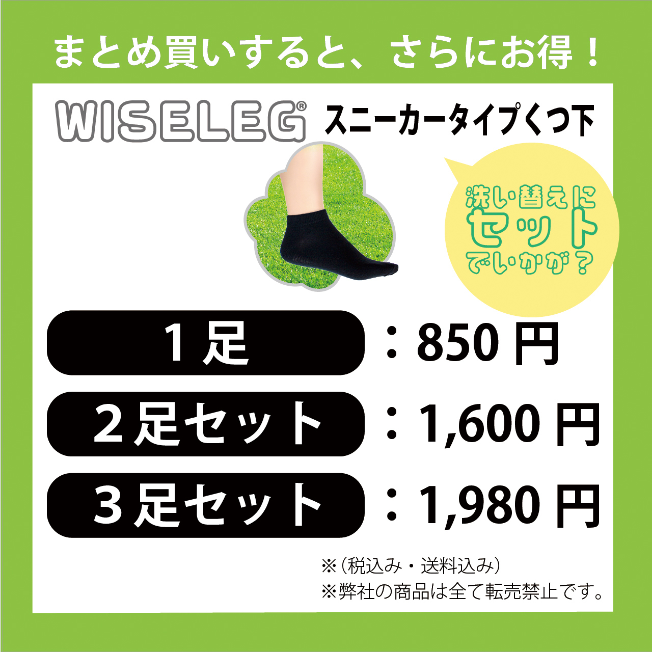 マグネットフットケアWISELEGスニーカータイプくつ下セット価格